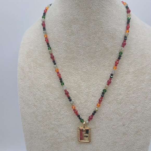 J Crew Factory Beaded Necklace with Pendant NWOT! - Picture 5 of 10